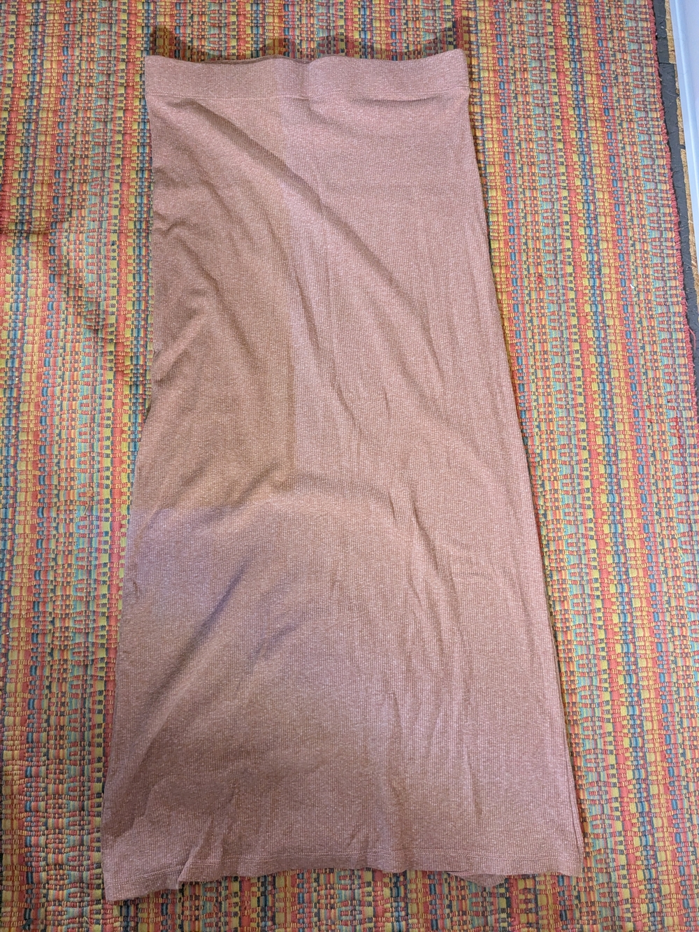 Dusty Rose Ribbed Maxi Skirt